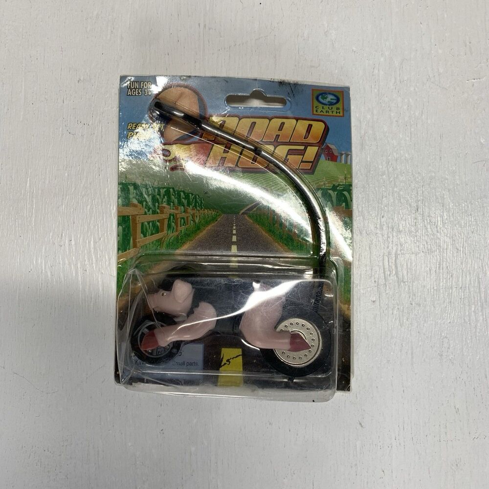 Vintage In Box Motorcycles Road Hog Biker Pig Club Earth Ready Set Pull Toy